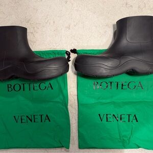 Bottega Veneta Black Rubber Puddle Boots